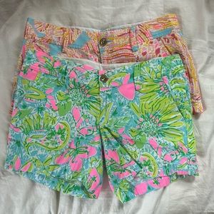 TWO PAIRS Lilly Pulitzer 100% Cotton Size 2 Shorts